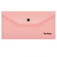 Папка-конверт на кнопке BERLINGO С6 Instinct фламинго 180мкм