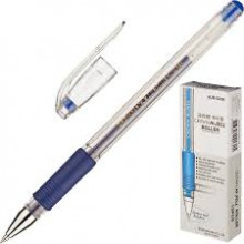 Ручка гелевая CROWN HJR-500 резиновая манжета синий