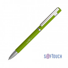 Ручка шариковая Mars, зеленое яблоко, покрытие soft touch