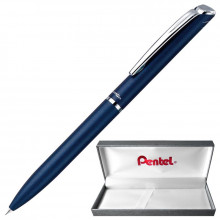 Ручка гелевая PENTEL ENERGEL метал.корпус черный