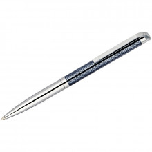 Ручка шариковая Delucci Volare корпус серебр/серо-голубой синяя 1,0мм