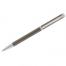 Ручка шариковая Delucci Stella корпус оружейный металл/серебро синяя 1,0 мм.