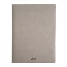 Еженедельник датированный 2021 Vienna серый, 19х25 см., 88л,