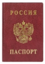 Обложка для паспорта вертикальная бордо/ДПС