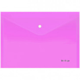 Папка-конверт на кнопке BERLINGO А4 Starlight розовая 180мкм