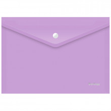 Папка-конверт на кнопке BERLINGO А4 Starlinghtпрозр. фиолетовая180мкм
