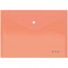 Папка-конверт на кнопке BERLINGO А4 Starlight оранжевая180мкм