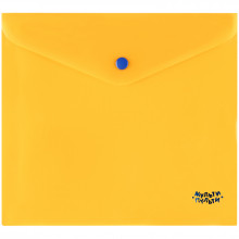 Папка-конверт на кнопке Мульти-Пульти А5+ полупрозр. оранжевая 180мкм
