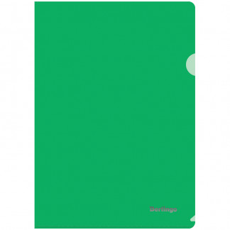 Папка-уголок А4 BERLINGO 180мкм прозрачная зеленая