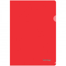Папка-уголок А4 BERLINGO 180мкм прозрачная красная