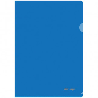 Папка-уголок А4 BERLINGO 180мкм прозрачная синяя