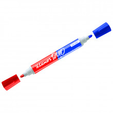 Маркер для белых досок LUXOR Duorite1-3ммм синий/красный пулевидный