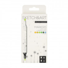 Набор маркеров -скетч двуст.  6 цветов лесной пейзаж Sketch&amp;art