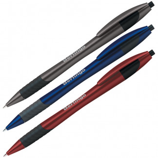 Ручка шариковая BERLINGO Metallic XL синяя 0,7 мм.