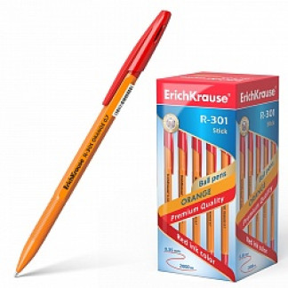 Ручка шариковая ERICH KRAUSE R-301 Orange 0.7 красный