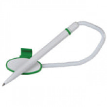 Ручка шариковая FOX SAFETOUCH с держателем зеленый/белый антибактериальный пластик