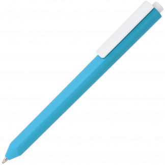 Ручка шар. Corner голубая с белым