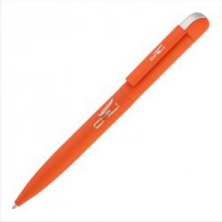 Ручка шариковая Jupiter покрытие soft touch, цвет оранжевый